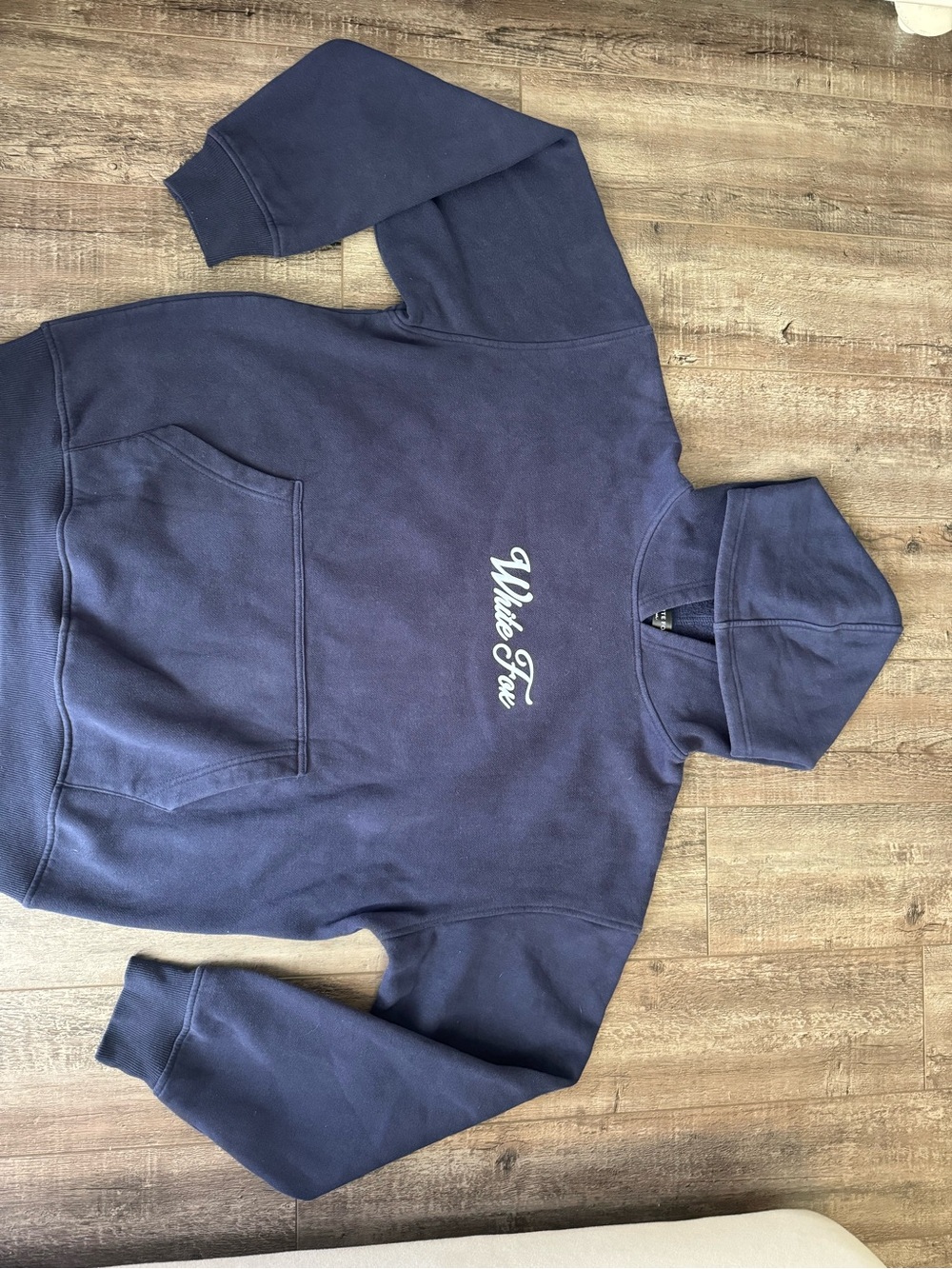 White Fox Boutique Season 7 Navy And Light Blue Hoodie Size M/L - Picture 2 of 7